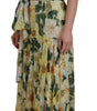 Dolce & Gabbana Multicolor Silk Floral Print Long Maxi Dress