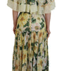 Dolce & Gabbana Multicolor Silk Floral Print Long Maxi Dress