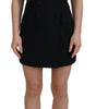 Dolce & Gabbana Black Fit Wool Stretch Sheath Mini Dress