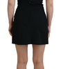 Dolce & Gabbana Black Fit Wool Stretch Sheath Mini Dress