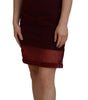 Dolce & Gabbana Maroon Nylon Two Layer Shift Mini Dress