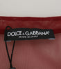 Dolce & Gabbana Maroon Nylon Two Layer Shift Mini Dress