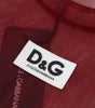 Dolce & Gabbana Maroon Nylon Two Layer Shift Mini Dress