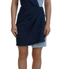 Dolce & Gabbana Two Tone Blue Patchwork Denim Mini Dress
