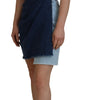 Dolce & Gabbana Two Tone Blue Patchwork Denim Mini Dress