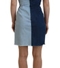 Dolce & Gabbana Two Tone Blue Patchwork Denim Mini Dress