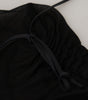 Dolce & Gabbana Black Viscose Bodycon Sheath Midi Dress