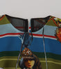 Dolce & Gabbana Multicolor Sicily Silk A-line Long Gown Dress