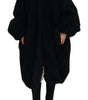 Dolce & Gabbana Black Cashmere Blend Faux Fur Coat Jacket