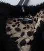 Dolce & Gabbana Black Cashmere Blend Faux Fur Coat Jacket