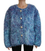 Dolce & Gabbana Multicolor Polyester Fringes Coat Jacket