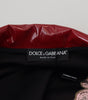 Dolce & Gabbana Maroon Floral Full Zip Polyester Women Jacket