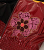 Dolce & Gabbana Maroon Floral Full Zip Polyester Women Jacket