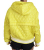 Dolce & Gabbana Yellow Nylon Quilted Hooded Pullover Jacket