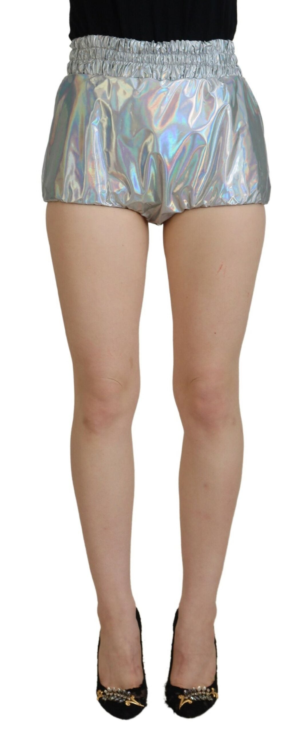 Short taille haute argenté Dolce & Gabbana Elevated Elegance