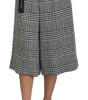 Dolce &amp; Gabbana Elegant High Waist Plaid Midi Pants