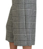 Dolce &amp; Gabbana Elegant High Waist Plaid Midi Pants