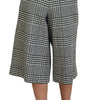 Dolce &amp; Gabbana Elegant High Waist Plaid Midi Pants