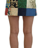 Dolce & Gabbana Multicolor Majolica Patchwork Mini Skirt