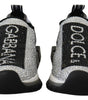 Dolce & Gabbana Silver Rhinestones Sorrento Sneakers Shoes