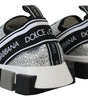 Dolce & Gabbana Silver Rhinestones Sorrento Sneakers Shoes