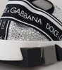 Dolce & Gabbana Silver Rhinestones Sorrento Sneakers Shoes