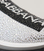 Dolce & Gabbana Silver Rhinestones Sorrento Sneakers Shoes