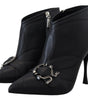Dolce & Gabbana Elegant Black Quilted Leather Booties