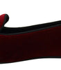 Dolce & Gabbana Bordeaux Velvet Slip-On Loafers Flats Shoes
