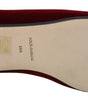 Dolce & Gabbana Bordeaux Velvet Slip-On Loafers Flats Shoes