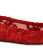 Dolce & Gabbana Red Taormina Crystals Loafers Flats Shoes