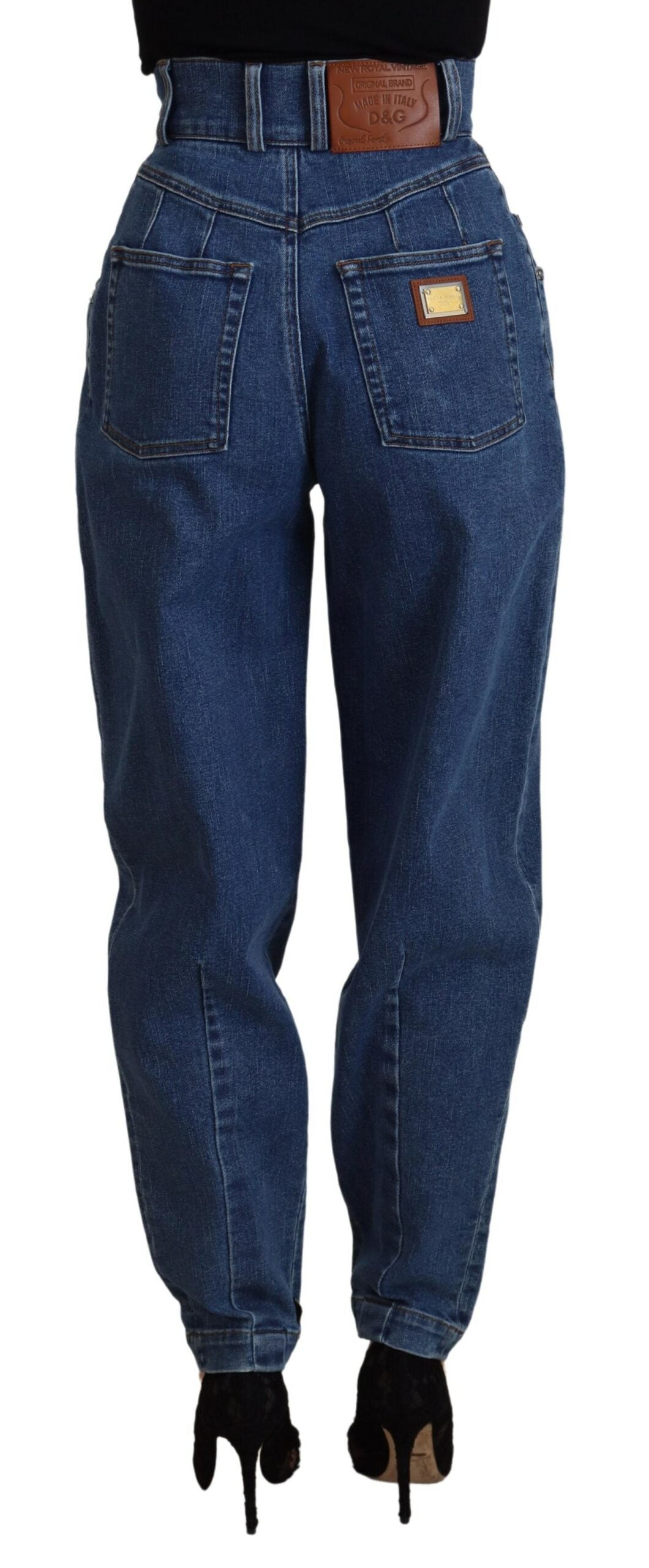 Dolce &amp; Gabbana Elegant High Waist Blue Jeans