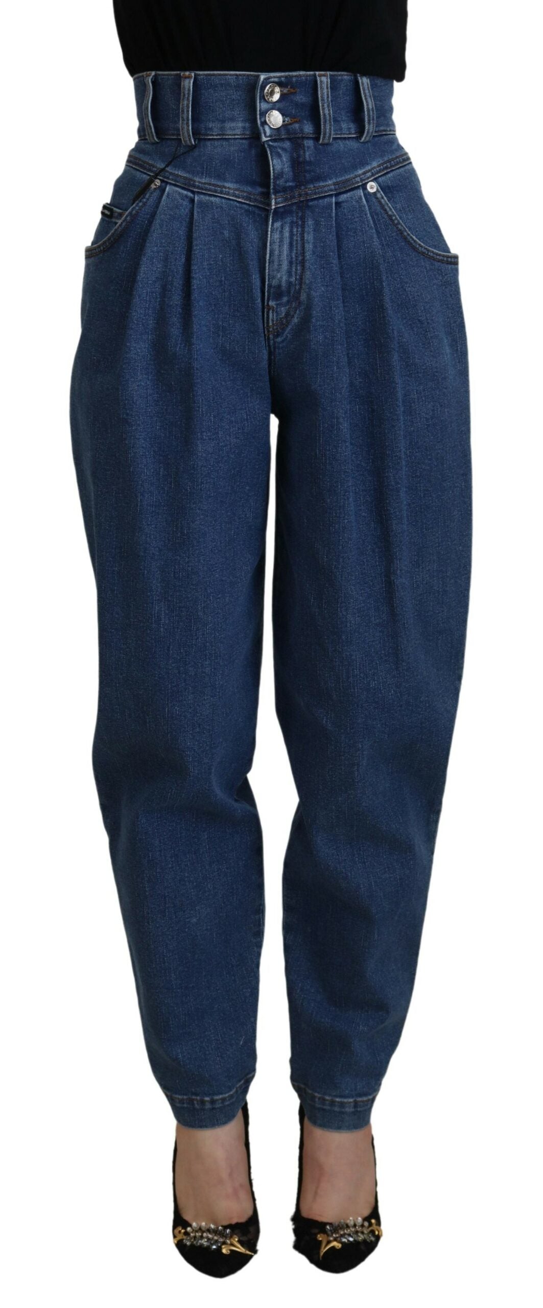 Dolce &amp; Gabbana Elegant High Waist Blue Jeans