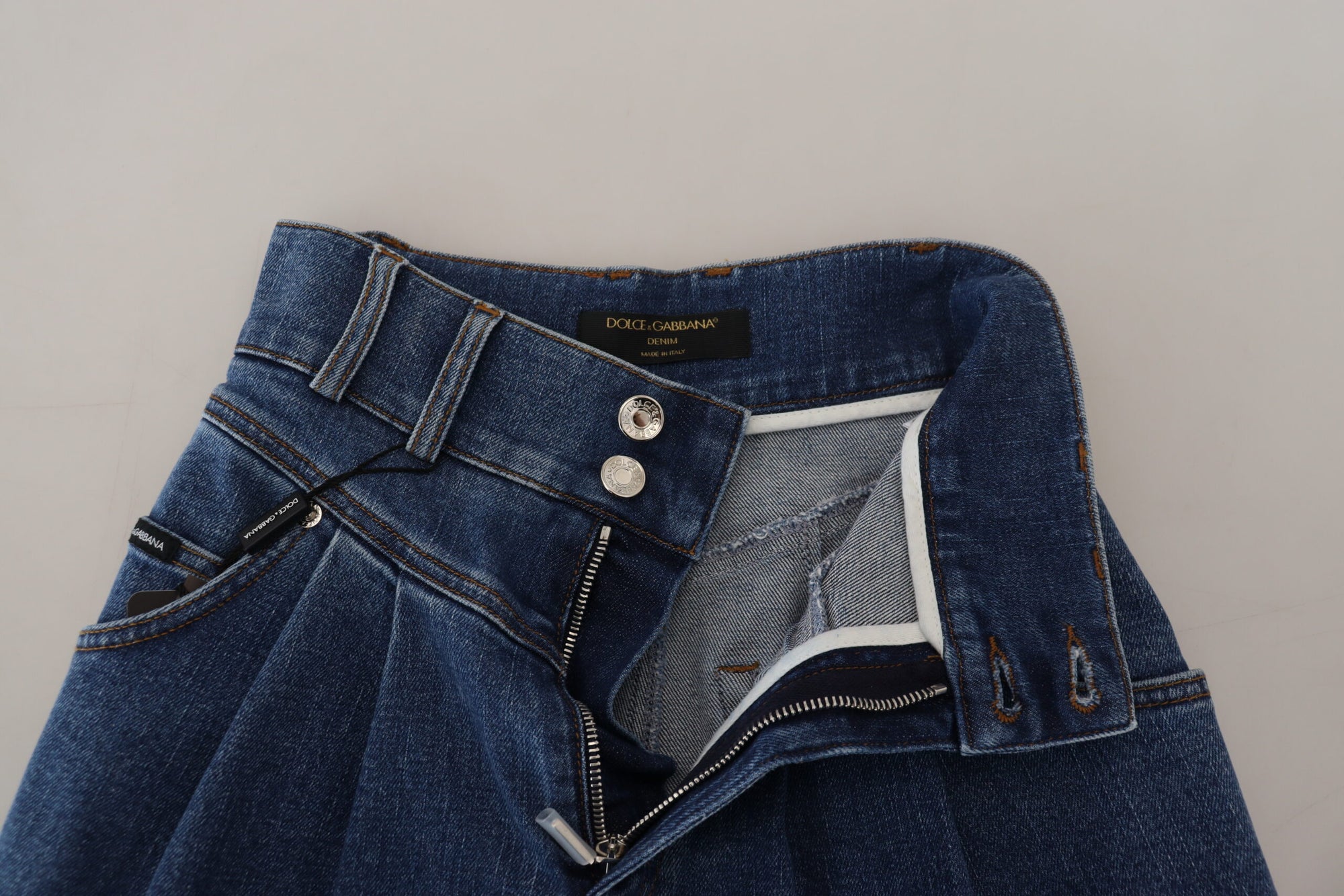 Dolce &amp; Gabbana Elegant High Waist Blue Jeans