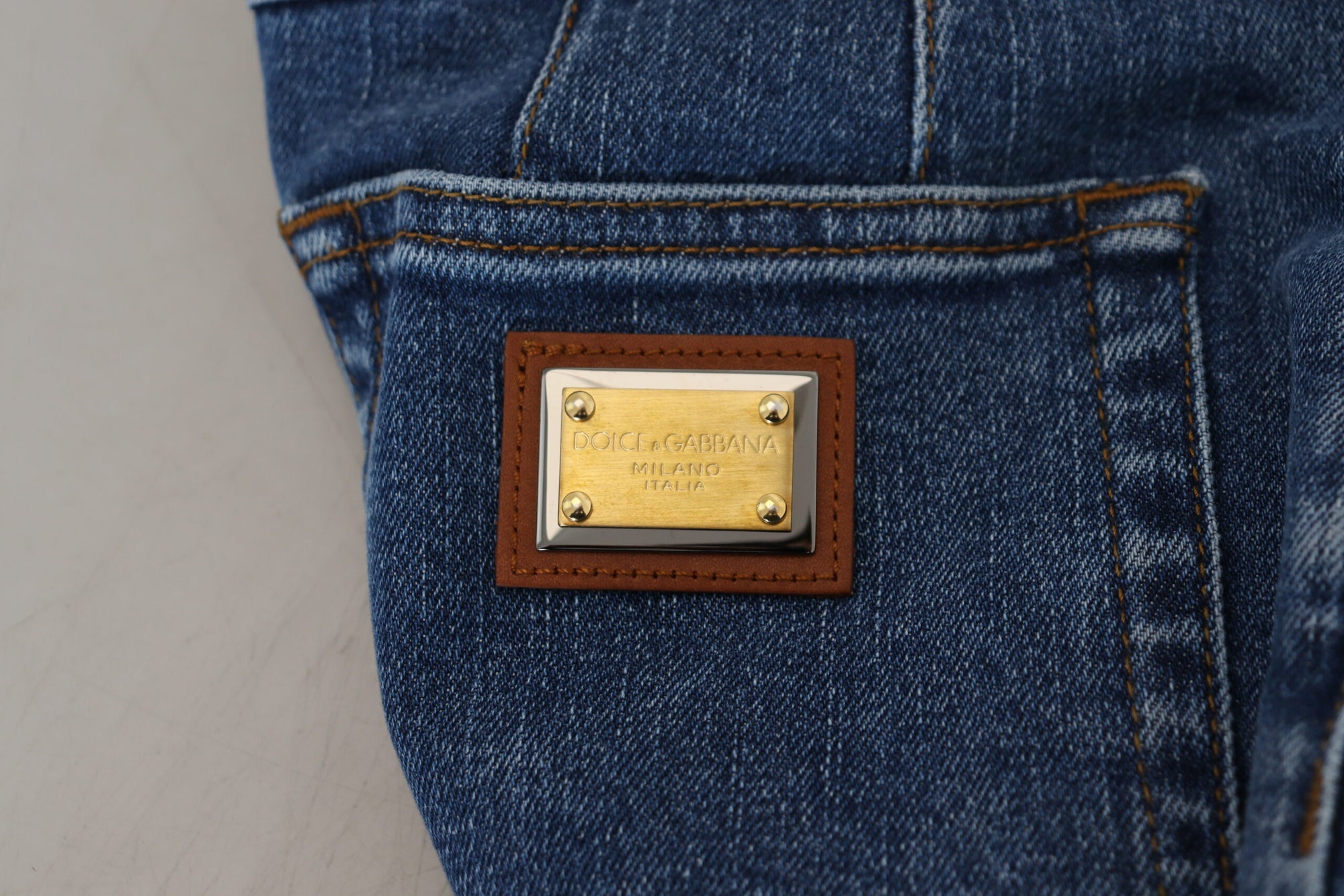 Dolce &amp; Gabbana Elegant High Waist Blue Jeans