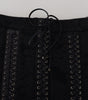 Dolce & Gabbana Black Brocade Mini Above Knee Pencil Skirt