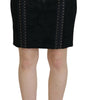 Dolce & Gabbana Black Brocade Mini Above Knee Pencil Skirt