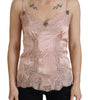 Dolce & Gabbana Elegant Pink Silk Lingerie Top