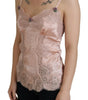 Dolce & Gabbana Elegant Pink Silk Lingerie Top