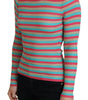 Dolce & Gabbana Multicolor Crewneck Pullover Silk Sweater