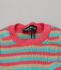 Dolce & Gabbana Multicolor Crewneck Pullover Silk Sweater
