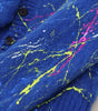 Dolce & Gabbana Blue Color Splash Mohair Cardigan  Sweater