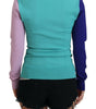 Dolce & Gabbana Multicolor V-neck Viscose Long Sleeves Sweater