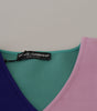Dolce & Gabbana Multicolor V-neck Viscose Long Sleeves Sweater