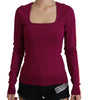 Dolce & Gabbana Multicolor Viscose Square Neck Pullover Sweater