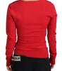 Dolce & Gabbana Multicolor Viscose Square Neck Pullover Sweater