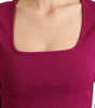 Dolce & Gabbana Multicolor Viscose Square Neck Pullover Sweater