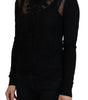 Dolce & Gabbana Black Floral Lace Button Cardigan Sweater
