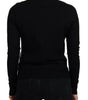 Dolce & Gabbana Black Floral Lace Button Cardigan Sweater