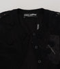 Dolce & Gabbana Black Floral Lace Button Cardigan Sweater